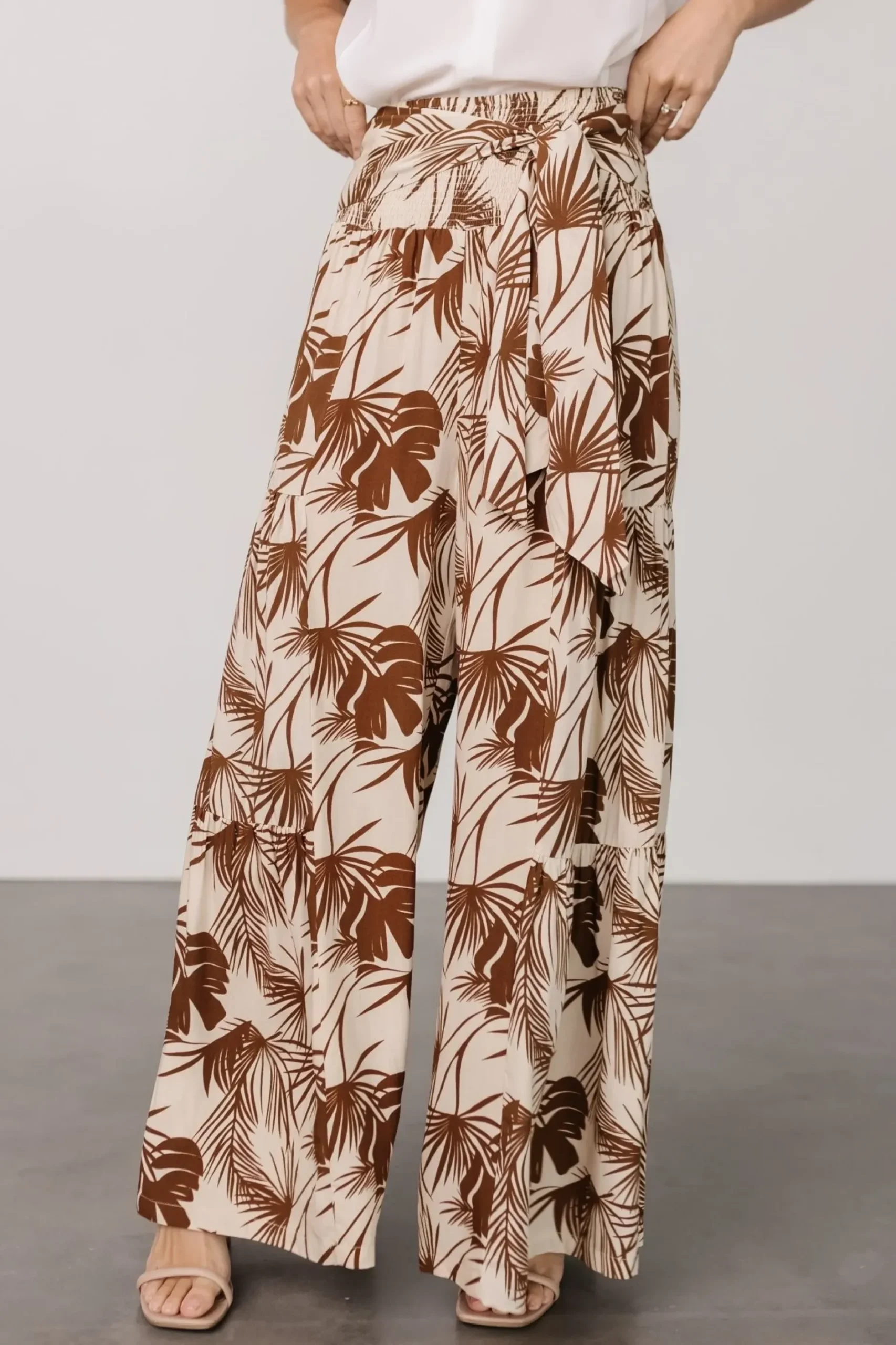 Baltic Born BOTTOMS|pants|Elin Flowy Pants | Cream + Mocha