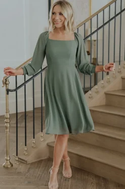 Baltic Born short dresses|WEDDING SUITE|Elise Short Dress | Dark Sage