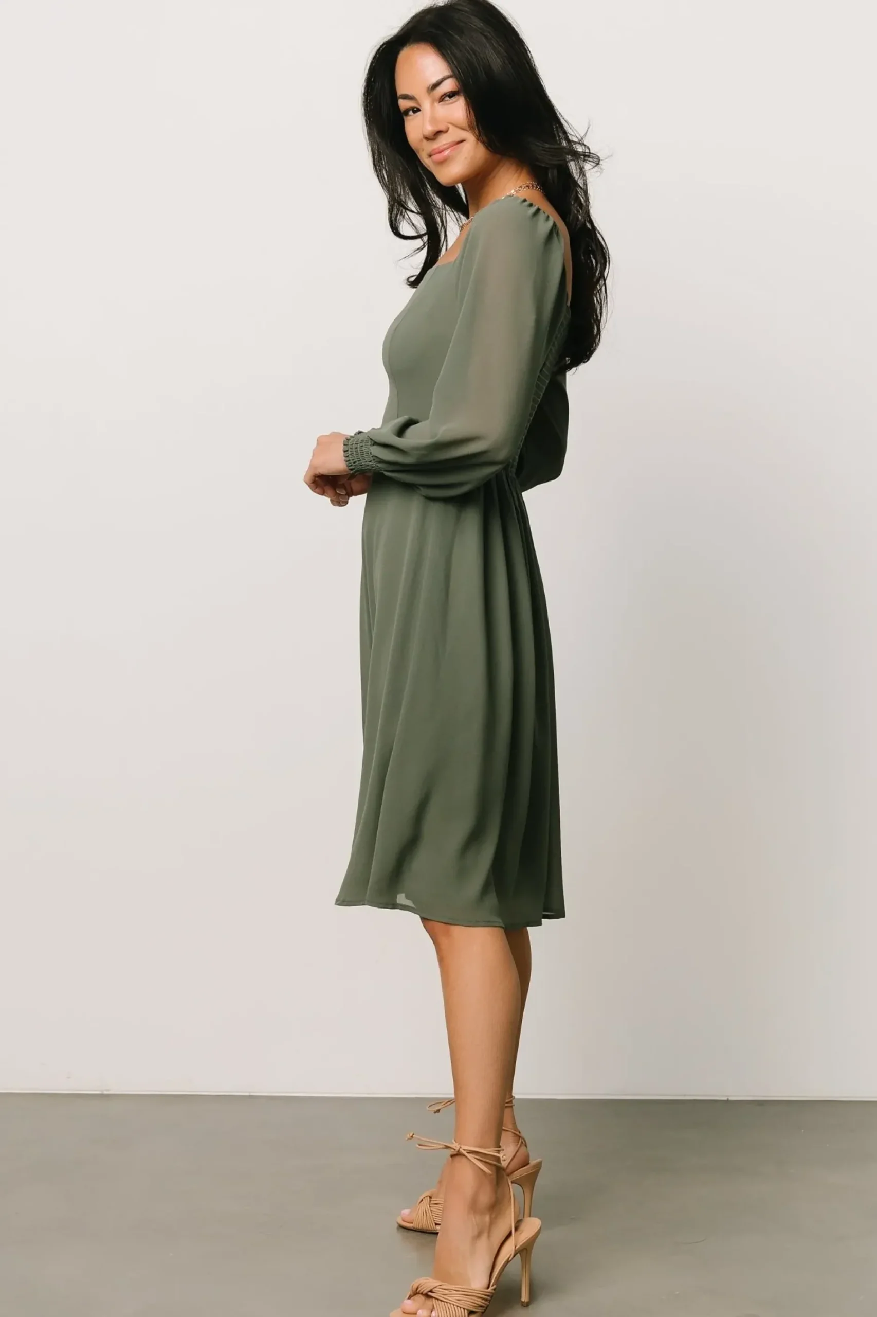Baltic Born short dresses|WEDDING SUITE|Elise Short Dress | Dark Sage