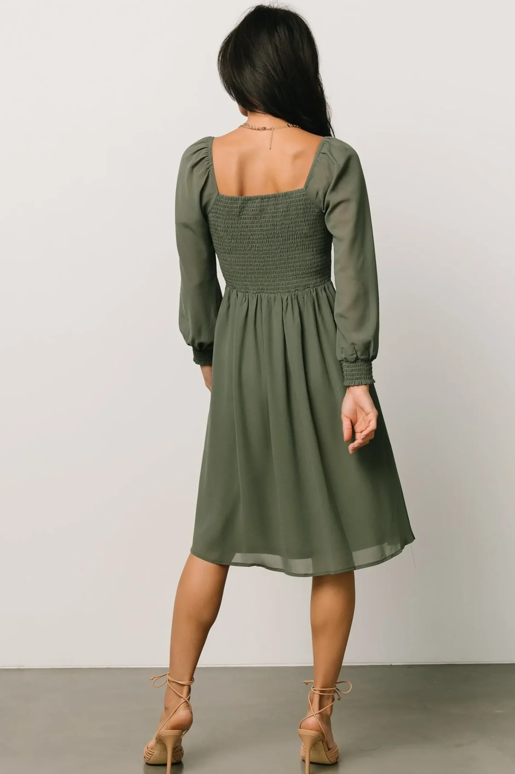 Baltic Born short dresses|WEDDING SUITE|Elise Short Dress | Dark Sage