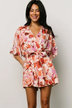 Baltic Born JUMPSUITS + ROMPERS|Ellis Romper | Rust + Pink Floral