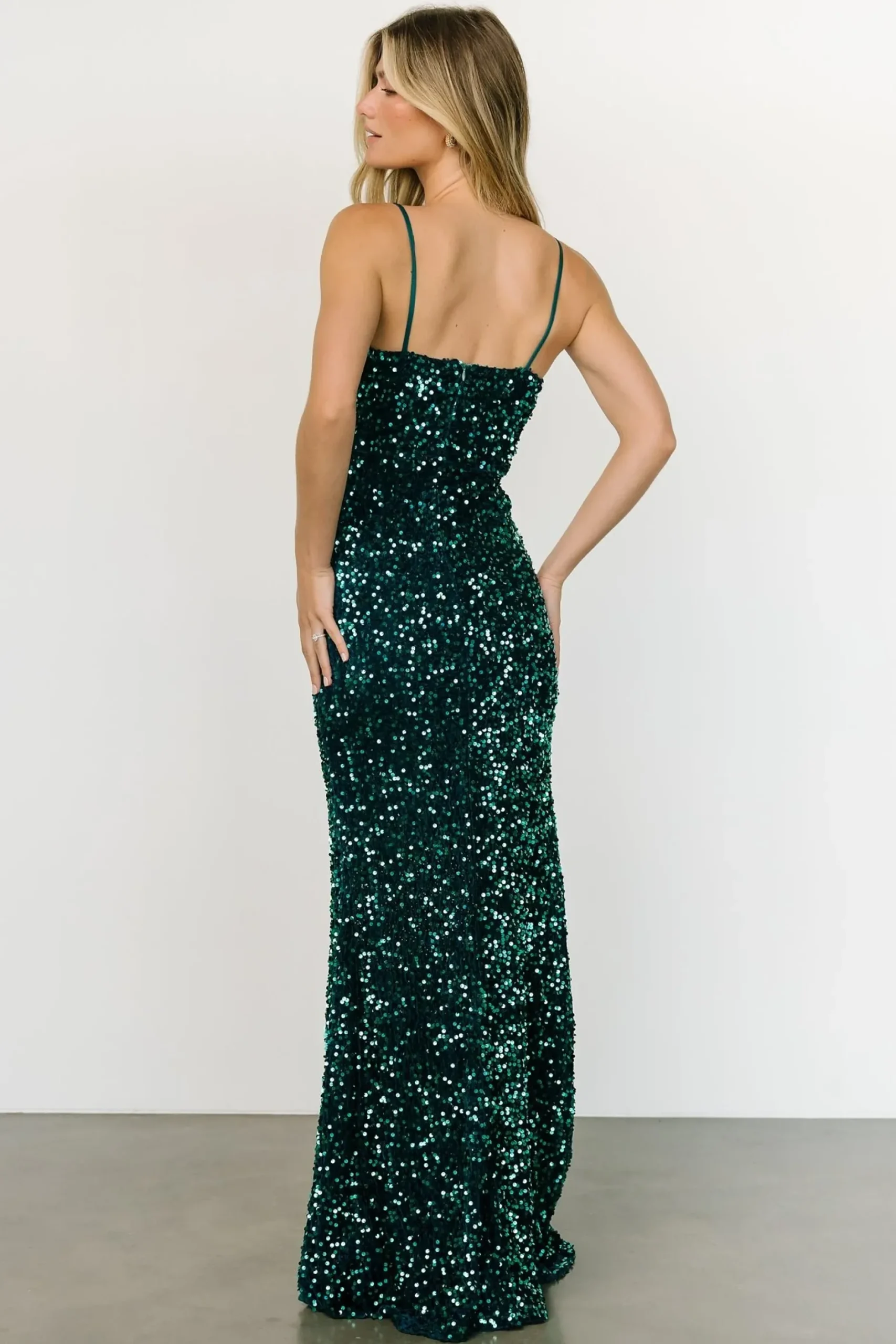 Baltic Born embellished + sequined|Emeris Sequin Gown | Emerald