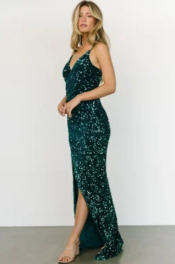 Baltic Born embellished + sequined|Emeris Sequin Gown | Emerald