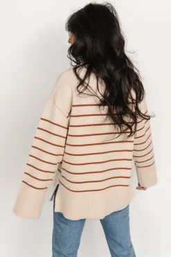 Baltic Born sweaters|EXTENDED SIZING|Emerson Stripe Knit Sweater | Beige + Camel