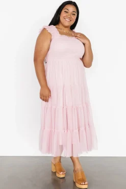 Baltic Born DRESSES|midi dresses|Emma Smocked Tulle Dress | Mauve