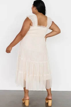 Baltic Born DRESSES|midi dresses|Emma Smocked Tulle Dress | Beige