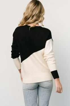 Baltic Born TOPS|COMING SOON|Emmy Sweater | Black + Cream