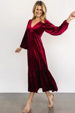 Baltic Born maxi dresses|WEDDING SUITE|Erika Velvet Maxi Dress | Merlot