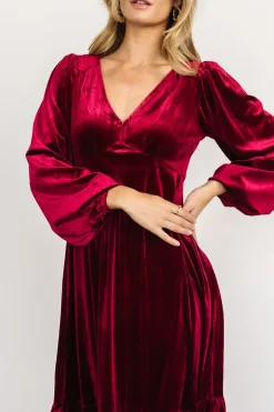 Baltic Born maxi dresses|WEDDING SUITE|Erika Velvet Maxi Dress | Merlot
