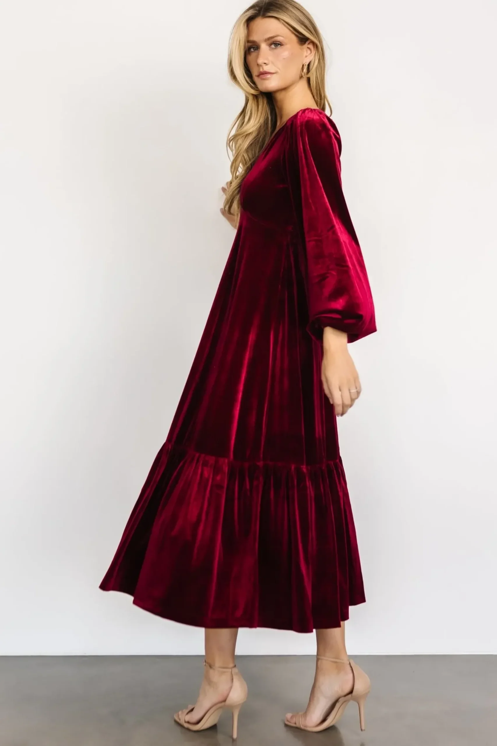 Baltic Born maxi dresses|WEDDING SUITE|Erika Velvet Maxi Dress | Merlot