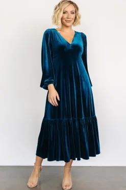 Baltic Born maxi dresses|WEDDING SUITE|Erika Velvet Maxi Dress | Sapphire