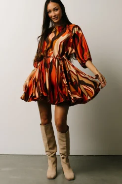 Baltic Born WINTER ESSENTIALS|Esma Mini Dress | Rust Multi