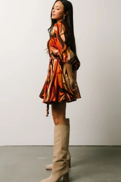 Baltic Born WINTER ESSENTIALS|Esma Mini Dress | Rust Multi