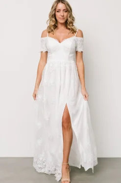 Baltic Born tulle styles|Esperanza Tulle Embroidered Maxi Dress | Off White