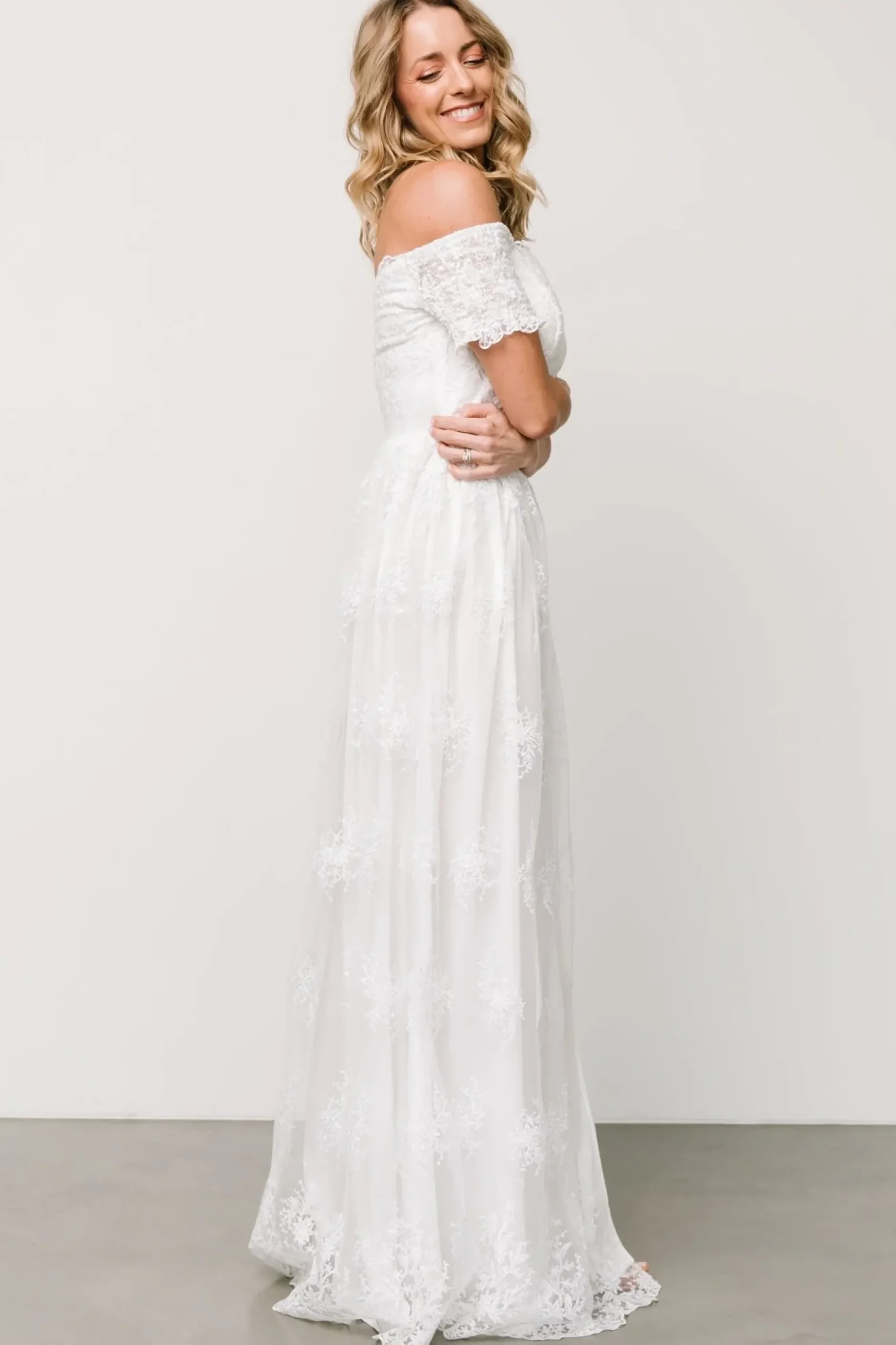 Baltic Born tulle styles|Esperanza Tulle Embroidered Maxi Dress | Off White