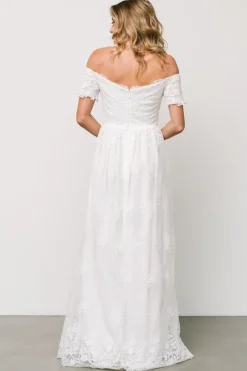 Baltic Born tulle styles|Esperanza Tulle Embroidered Maxi Dress | Off White