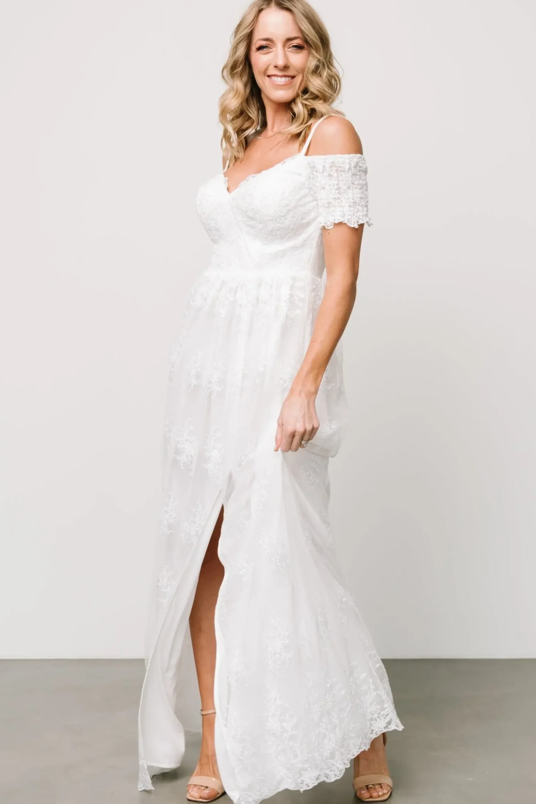 Baltic Born tulle styles|Esperanza Tulle Embroidered Maxi Dress | Off White