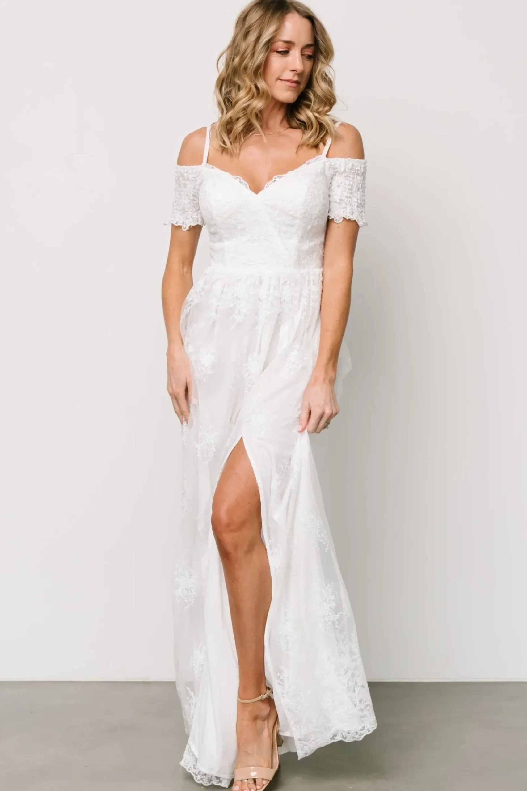 Baltic Born tulle styles|Esperanza Tulle Embroidered Maxi Dress | Off White