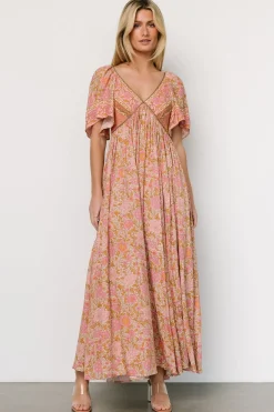 Baltic Born DRESSES|Evanthia Maxi Dress | Vintage Blush Print