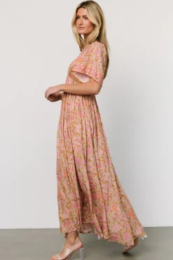 Baltic Born DRESSES|Evanthia Maxi Dress | Vintage Blush Print