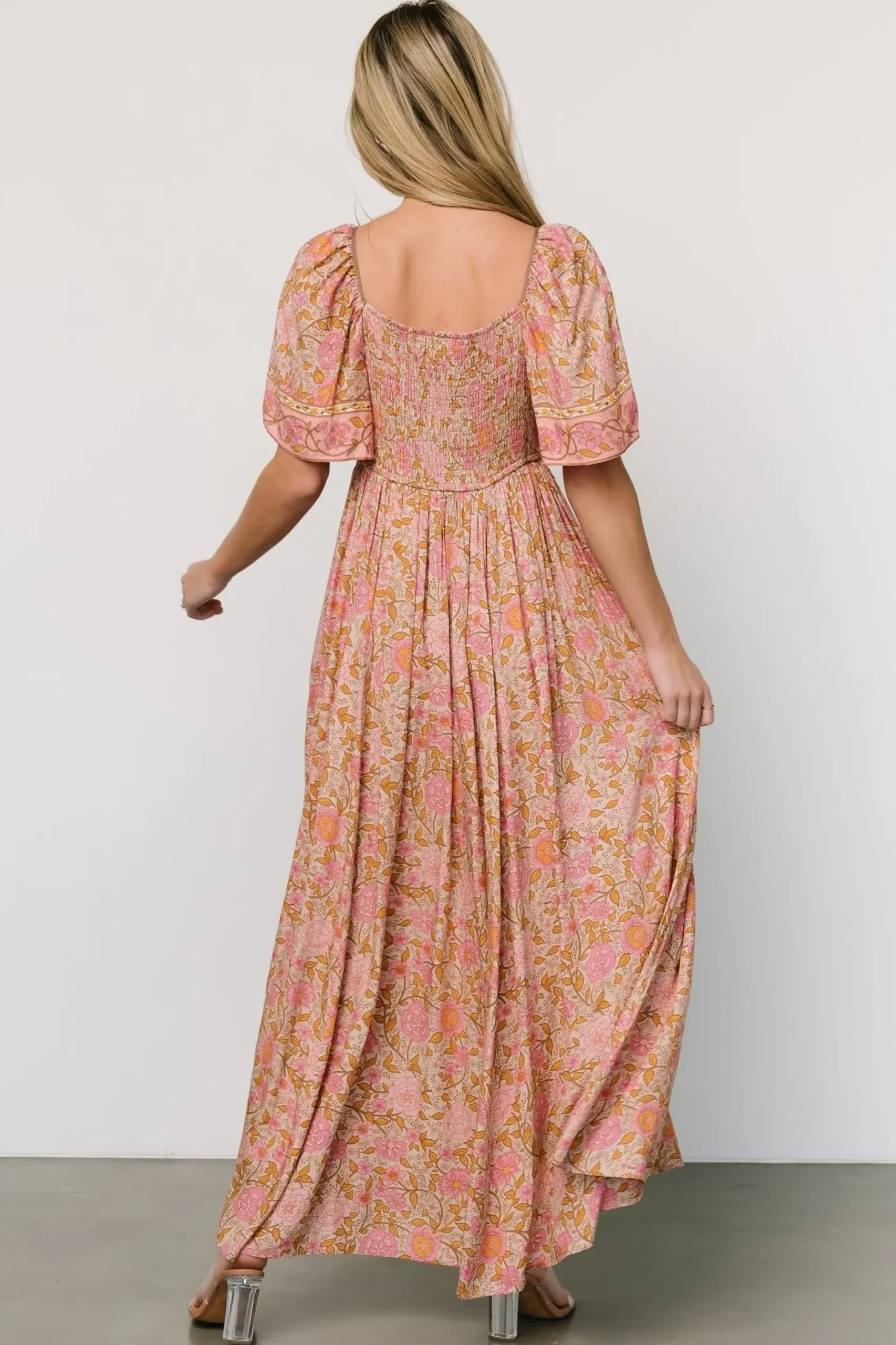 Baltic Born DRESSES|Evanthia Maxi Dress | Vintage Blush Print