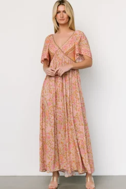 Baltic Born DRESSES|Evanthia Maxi Dress | Vintage Blush Print