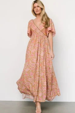 Baltic Born DRESSES|Evanthia Maxi Dress | Vintage Blush Print