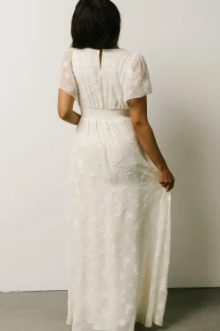Baltic Born SALE|Evelyn Smocked Maxi Dress | Off White