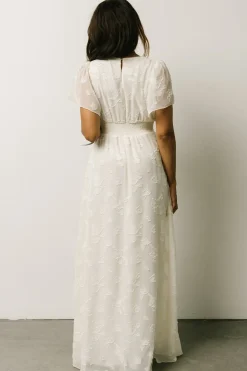 Baltic Born SALE|Evelyn Smocked Maxi Dress | Off White