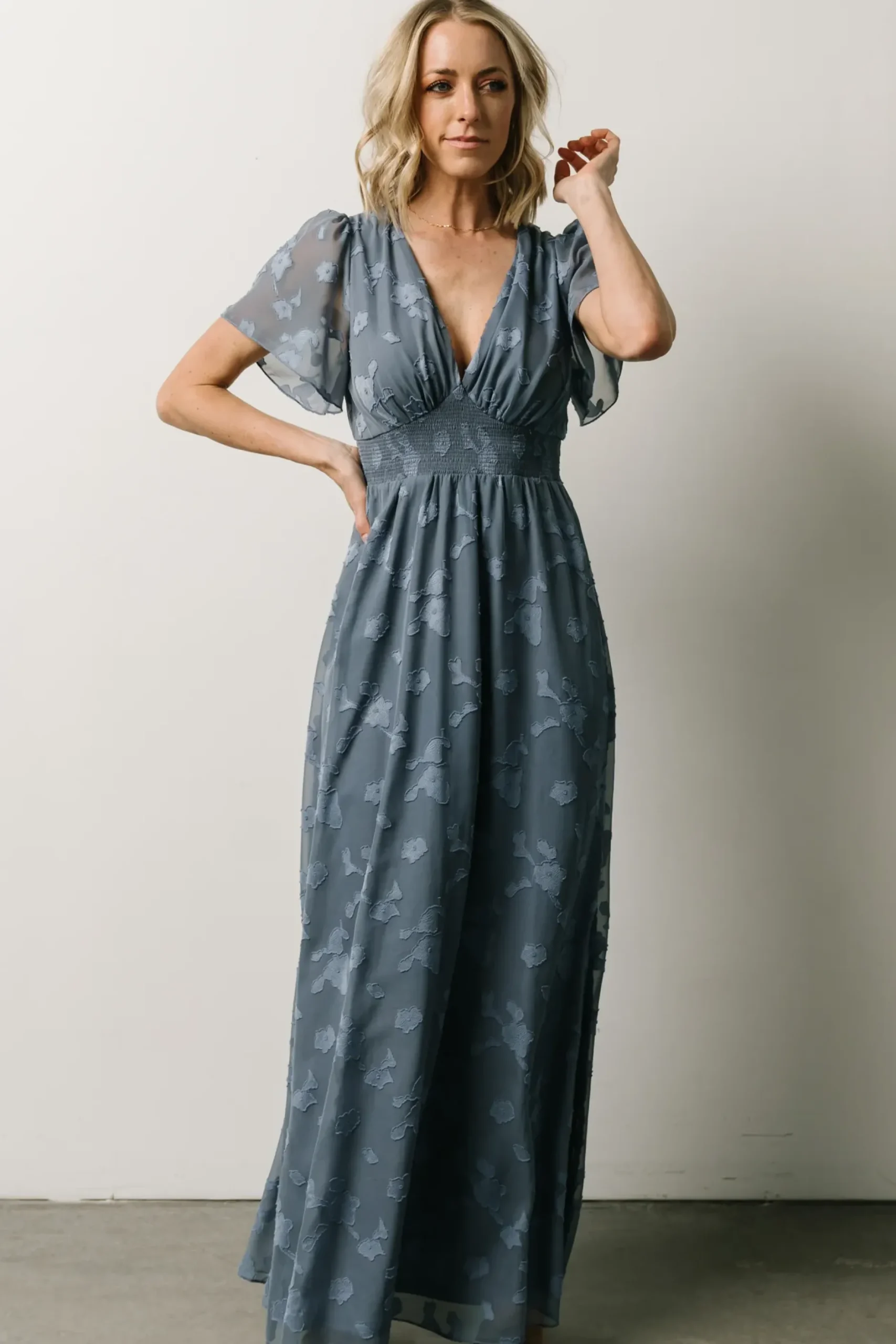 Baltic Born SALE|Evelyn Smocked Maxi Dress | Blue