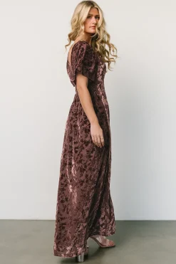 Baltic Born maxi dresses|WEDDING SUITE|Everley Velvet Maxi Dress | Espresso