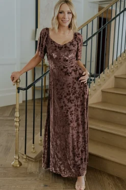 Baltic Born maxi dresses|WEDDING SUITE|Everley Velvet Maxi Dress | Espresso