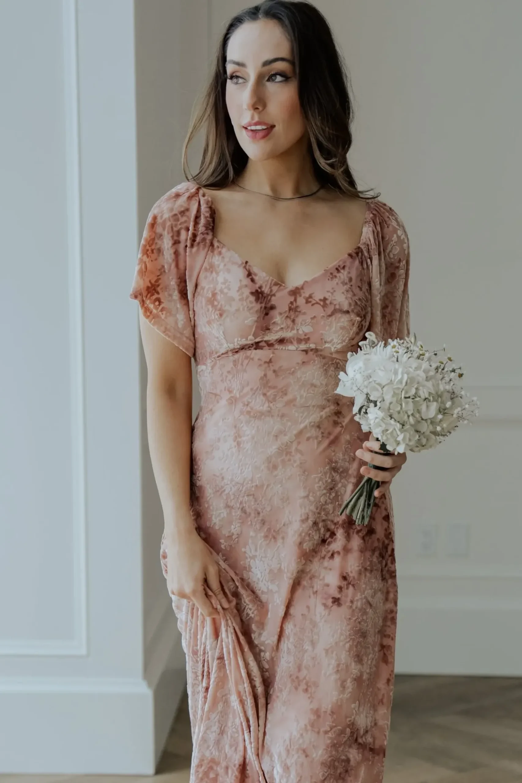 Baltic Born maxi dresses|WEDDING SUITE|Everley Velvet Maxi Dress | Blush