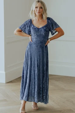 Baltic Born maxi dresses|WEDDING SUITE|Everley Velvet Maxi Dress | Whisper Blue
