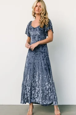 Baltic Born maxi dresses|WEDDING SUITE|Everley Velvet Maxi Dress | Whisper Blue