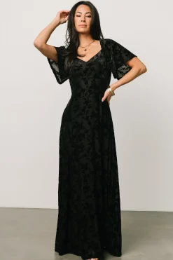 Baltic Born maxi dresses|WEDDING SUITE|Everley Velvet Maxi Dress | Black