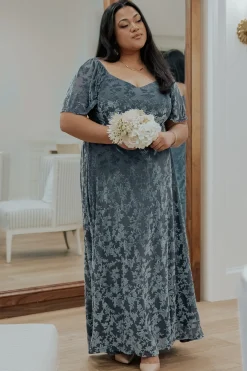 Baltic Born maxi dresses|WEDDING SUITE|Everley Velvet Maxi Dress | Dusty Blue
