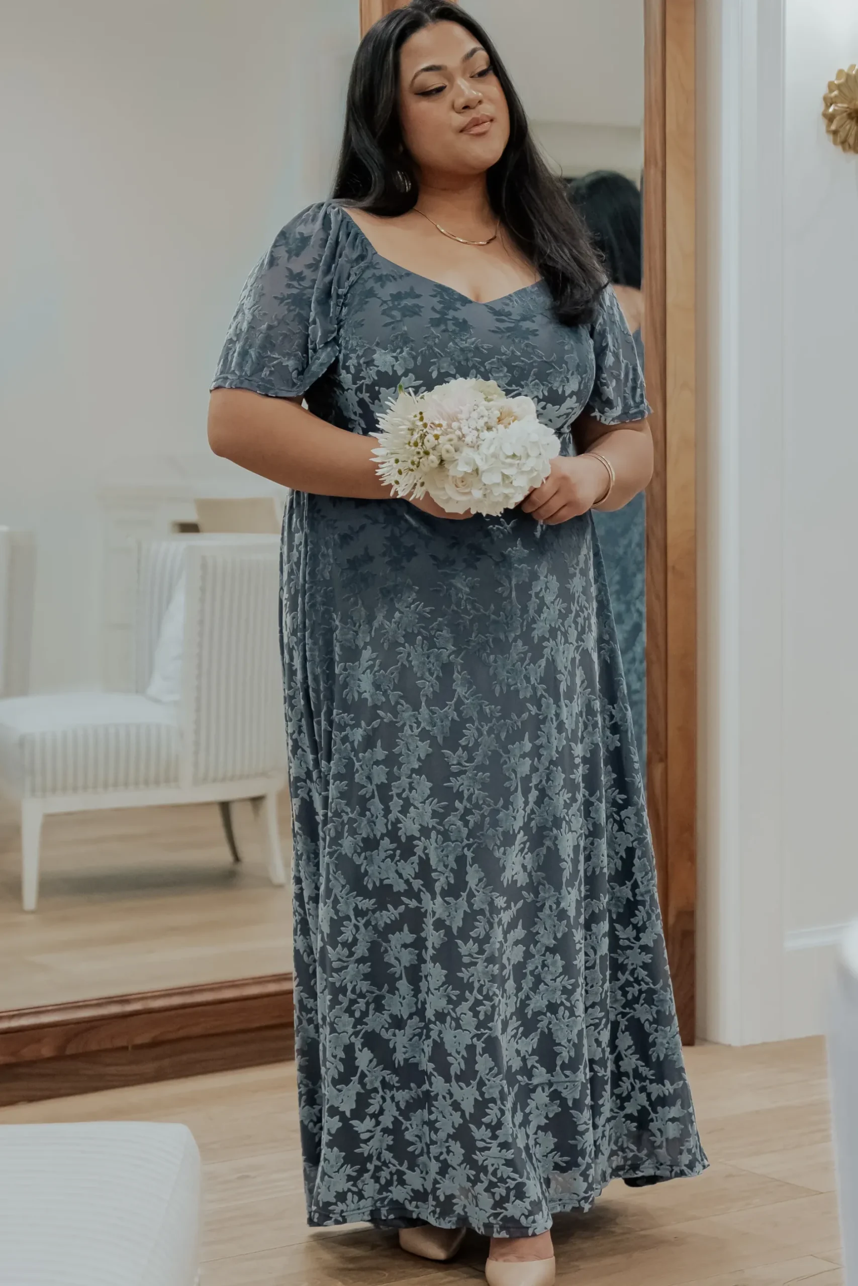 Baltic Born maxi dresses|WEDDING SUITE|Everley Velvet Maxi Dress | Dusty Blue
