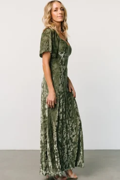 Baltic Born maxi dresses|WEDDING SUITE|Everley Velvet Maxi Dress | Dark Sage