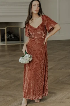 Baltic Born maxi dresses|WEDDING SUITE|Everley Velvet Maxi Dress | Cinnamon