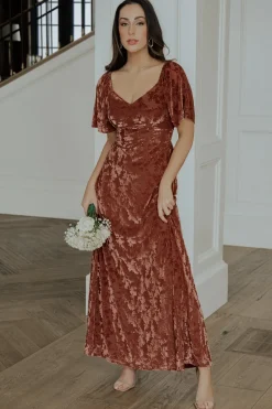 Baltic Born maxi dresses|WEDDING SUITE|Everley Velvet Maxi Dress | Cinnamon