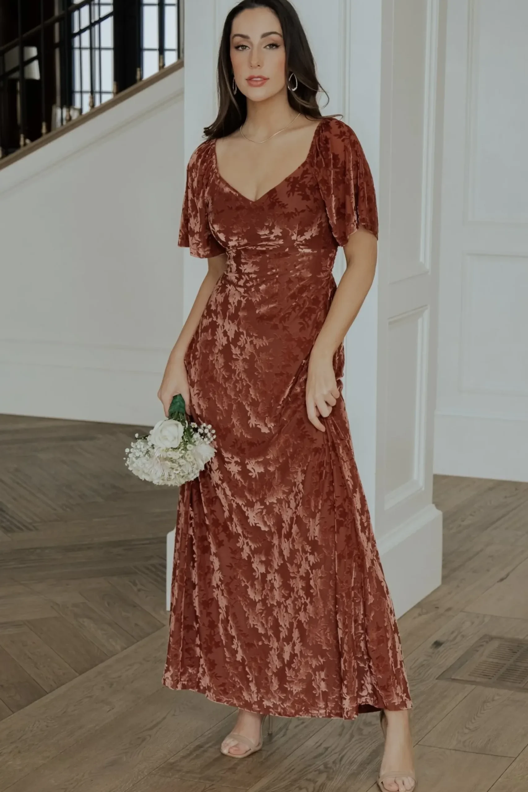 Baltic Born maxi dresses|WEDDING SUITE|Everley Velvet Maxi Dress | Cinnamon