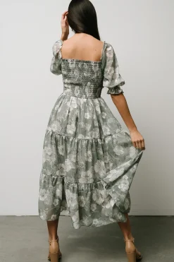 Baltic Born midi dresses|WEDDING SUITE|Fabian Jacquard Midi Dress | Dusty Sage