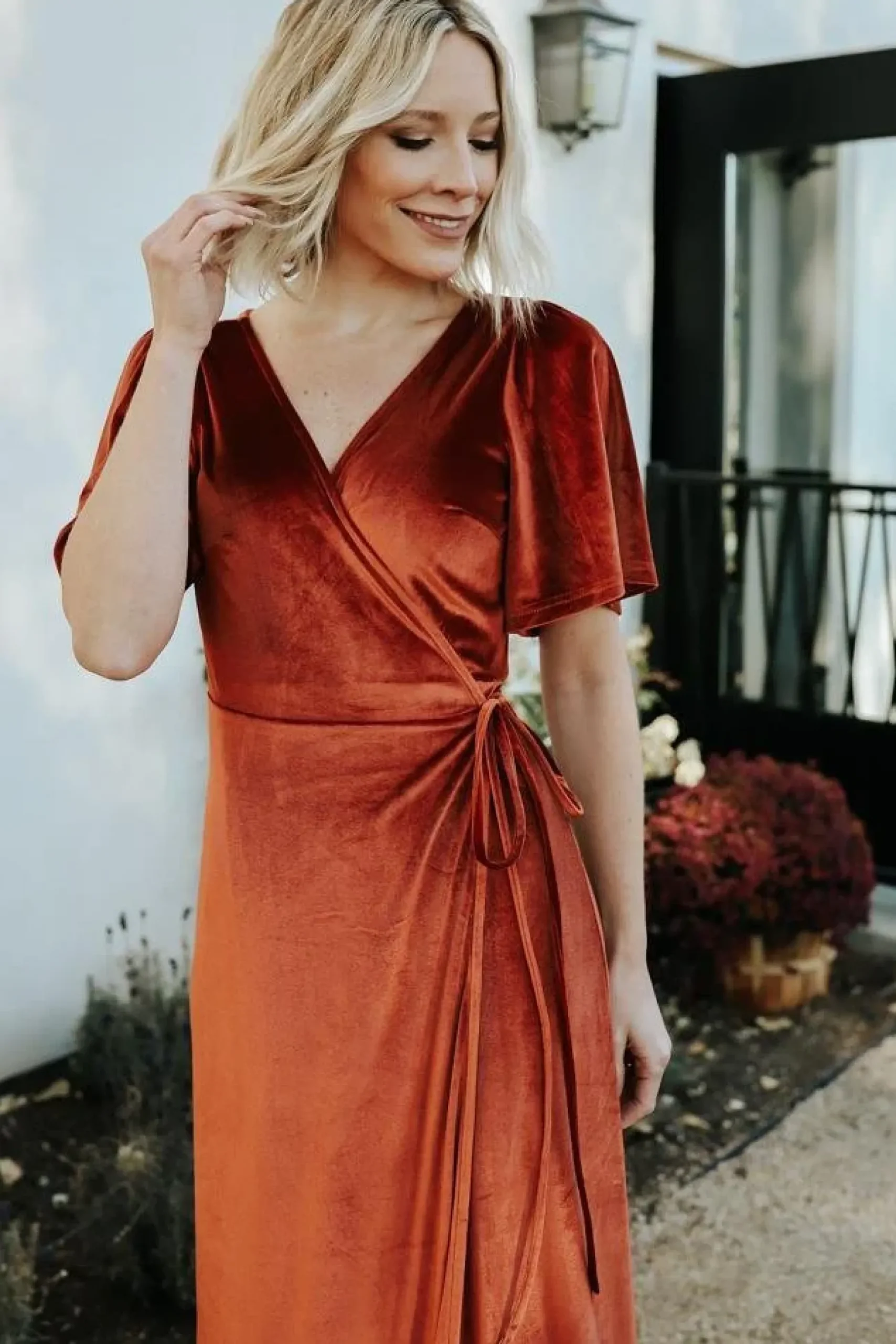 Baltic Born fabric swatches|Fabric Swatch - Meghan Velvet | Terracotta