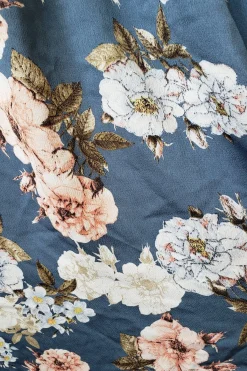 Baltic Born fabric swatches|Fabric Swatch - Sicily Satin | Blue Floral