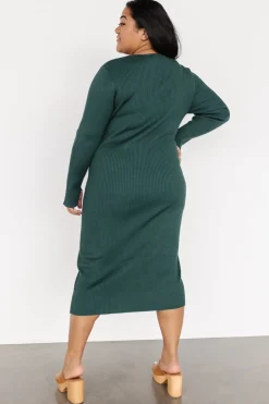 Baltic Born midi dresses|WINTER ESSENTIALS|Fairmount Ribbed Midi Dress | Green