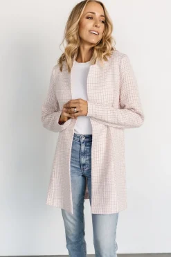 Baltic Born outerwear|EXTENDED SIZING|Fanny Plaid Jacket | Pink