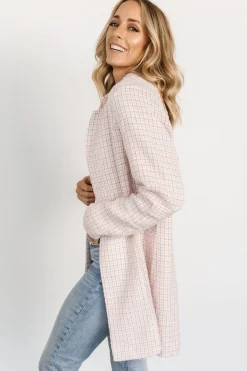 Baltic Born outerwear|EXTENDED SIZING|Fanny Plaid Jacket | Pink