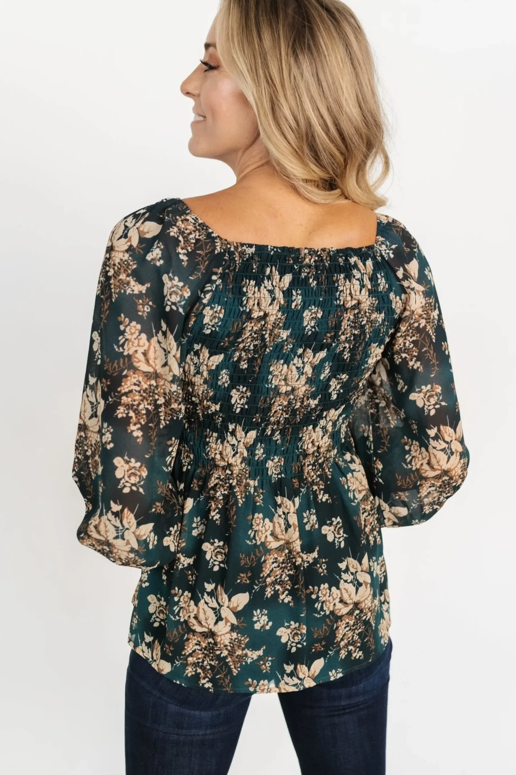 Baltic Born blouses + shirts|Fenna Smocked Top | Topaz Floral