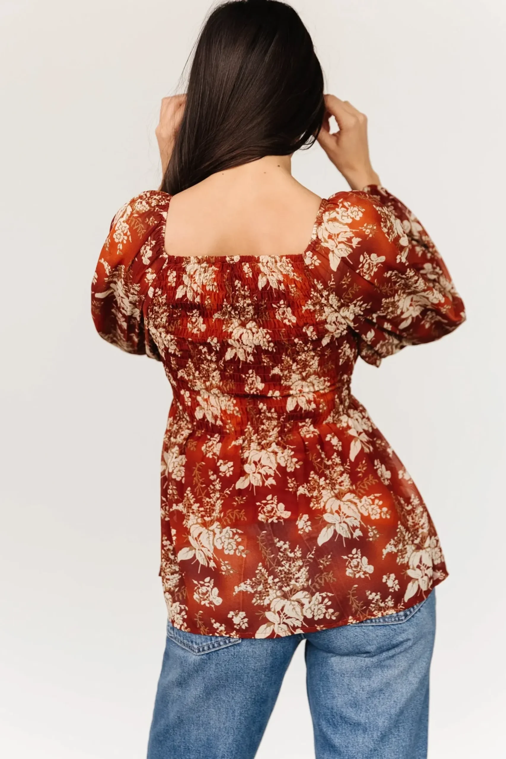 Baltic Born blouses + shirts|Fenna Smocked Top | Topaz Floral